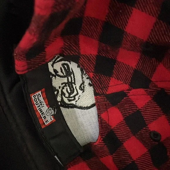 Buffalo Plaid Red Black Snap Back - Picture 4 of 5